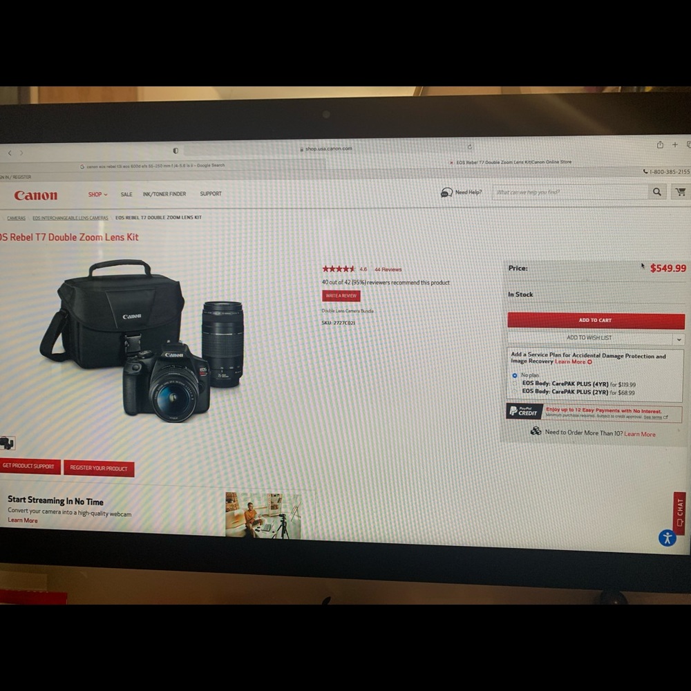 Canon   EOS Rebel T3i Eps600D And Lens kit